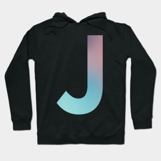 Gradient Letter J Initial Alphabet Hoodie